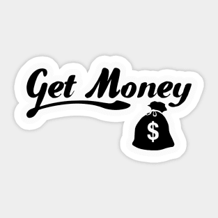 Get  Money Scripted Money Bag Sticker